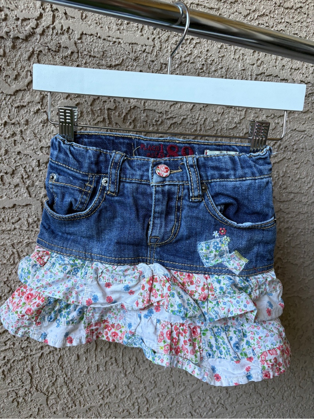 The Children’s Place Est. 1989 Vintage Floral Denim Skort Size 5